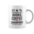 Powered By Books Coffee Endorphins Running Reader Runner Graphic Print Coffee Mug