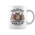 Proud Introverted Book Club Anti Social Reader Pet Cat Graphic Print Coffee Mug