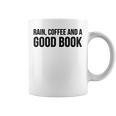 Rain Coffee And A Good Book Reading Lover Graphic Print Coffee Mug