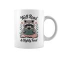Well Read & Slightly Feral Raccoon Book Women Graphic Print Coffee Mug