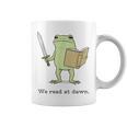 We Read At Dawn Bookish Frog Reading Graphic Print Coffee Mug