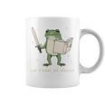 We Read At Dawn Vintage Frog Reading Book Frog Meme Graphic Print Coffee Mug