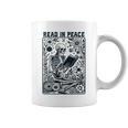 Read In Peace Book Lover Bookworm Skeleton Book Lover Performance Graphic Print Coffee Mug