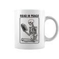 Read In Peace Skeleton Book Lover Bookworm Book Graphic Print Coffee Mug Read In Peace Skeleton Book Lover Bookworm Book Graphic Print Coffee Mug