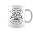 Read More Worry Less Wildflower Book Lover Reading Graphic Print Coffee Mug Read More Worry Less Wildflower Book Lover Reading Graphic Print Coffee Mug