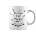 Reading Is My Favorite Sport Read Bookworm Book Lover Graphic Print Coffee Mug