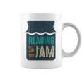 Reading Is My Jam Book Lover And Reading Teacher Graphic Print Coffee Mug