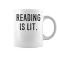 Reading Is Lit English Teacher Book Lovers Graphic Print Coffee Mug