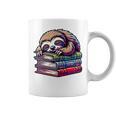 Reading Muffler Sloth On Stack Of Books Premium Tri-Blend Graphic Print Coffee Mug