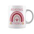 Reading Is My Thing Book Bookworm Teacher Rainbow Girl Graphic Print Coffee Mug