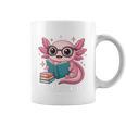 Readsolotl Kawaii Axolotl Reading Book Lover Graphic Print Coffee Mug