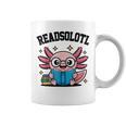 Readsolotl Pink Kawaii Axolotl Book Lover Reading Graphic Print Coffee Mug Readsolotl Pink Kawaii Axolotl Book Lover Reading Graphic Print Coffee Mug