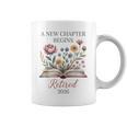 Retired 2026 Teacher Women A New Chapter Begins Floral Book Graphic Print Coffee Mug