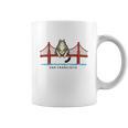 San Franciscos Cat Golden Gates Bridge Cat Reading Books Graphic Print Coffee Mug