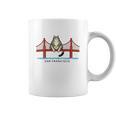 San Franciscos Cat Golden Gates Bridge Cat Reading Books Premium Tri-Blend Graphic Print Coffee Mug