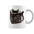 SataniCat Pentagram Cat Satan Demon Necronomicon Book Lover Graphic Print Coffee Mug