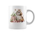 Shih Tzu Dog Garden Collections Books And Strawberries Graphic Print Coffee Mug