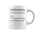 Shirt For Book Lovers And Bookworms Abibliophobia Graphic Print Coffee Mug Shirt For Book Lovers And Bookworms Abibliophobia Graphic Print Coffee Mug