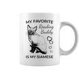 Siamese Cat Reading And Books Graphic Print Coffee Mug Siamese Cat Reading And Books Graphic Print Coffee Mug
