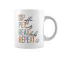 Sip Coffee Pet Cats Read Books Repeat Book Cat Lover Graphic Print Coffee Mug Sip Coffee Pet Cats Read Books Repeat Book Cat Lover Graphic Print Coffee Mug