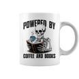 Skeleton Reading Book With Coffee Graphic Print Coffee Mug