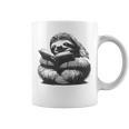 Sleepy Sloth Reading Book Cute Vintage Animal Graphic Graphic Print Coffee Mug