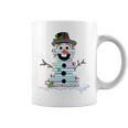 Snowman Book Stack Librarian Book Lover Christmas Graphic Print Coffee Mug