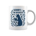 Sorry I'm Booked Cat Reading Book Boho Flowers Vintage Graphic Print Coffee Mug Sorry I'm Booked Cat Reading Book Boho Flowers Vintage Graphic Print Coffee Mug