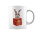 Studious Studying Bunny Book Lover Reading Geek Rabbit Graphic Print Coffee Mug
