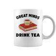 Tea Great Minds Drink Tea Apple Teacups Books Graphic Print Coffee Mug