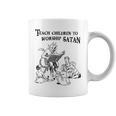 Teach Children To Worship Satan Satanic Demon Devil Book Graphic Print Coffee Mug