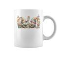 Teacher Gnome Motif Floral Stack Of Books Decor Cute Reading Graphic Print Coffee Mug