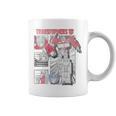 Transformers Optimus Prime Vintage Comic Book Style Panels Graphic Print Coffee Mug