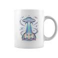 UFO Abducting Book Take Me To Your Readers Sci-Fi Graphic Print Coffee Mug
