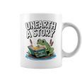 Unearth a Story Frog Reading a Book Summer 2026 Premium Tri-Blend Graphic Print Coffee Mug