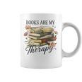 Vintage Floral Books Are My Therapy Book Lover Reading Graphic Print Coffee Mug Vintage Floral Books Are My Therapy Book Lover Reading Graphic Print Coffee Mug