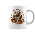 Vintage Ghost Book Reading Pumpkin Gothic Halloween Teachers Graphic Print Coffee Mug
