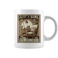 Vintage Just A Girl Who Loves Books Women Book Worm Reading Performance Graphic Print Coffee Mug