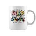 Wild About Reading Animal Bookworm Library Book Lover Reader Graphic Print Coffee Mug
