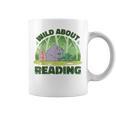 Wild About Reading Books Rhino Pig And Crocodile Graphic Print Coffee Mug