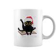 Witchy Book Lover Christmas Cat Reading Mystic Bookworm Graphic Print Coffee Mug