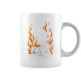 Witchy Creepy Goth Cat Skull Flames Occult Magic Books Comfort Colors Crop Top Graphic Print Coffee Mug