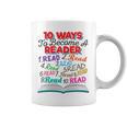 Women's Book Lover 10 Ways To Become a Reader Quote Graphic Print Coffee Mug