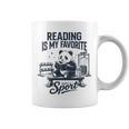 Women's Book Lover Bookish Panda Reading Is My Favorite Sport Graphic Print Coffee Mug Women's Book Lover Bookish Panda Reading Is My Favorite Sport Graphic Print Coffee Mug