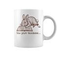 Women's Bookish Rabbit Reading Fiction Novel Book Vintage Bookworms Graphic Print Coffee Mug