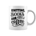 Women's Knitting Books And Coffee Knitter Reader Coffee Lover Graphic Print Coffee Mug