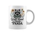 Women's Well Read Trash Panda Book Lover Raccoon Graphic Print Coffee Mug