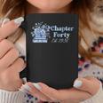 1986 Chapter Forty 40th Birthday Blue Toile Floral Book Graphic Print Coffee Mug Unique Gifts