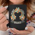 70s Groovy Rainbow Reading Outfit Hippie Peace Love Books Graphic Print Coffee Mug Unique Gifts