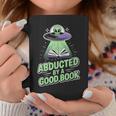 Abducted By A Good Book UFO Alien Reading Books Graphic Print Coffee Mug Unique Gifts